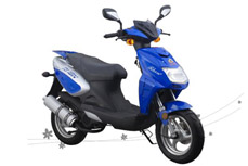 力弘踏板车系列LH50QT-13摩托车 LH50QT-13
